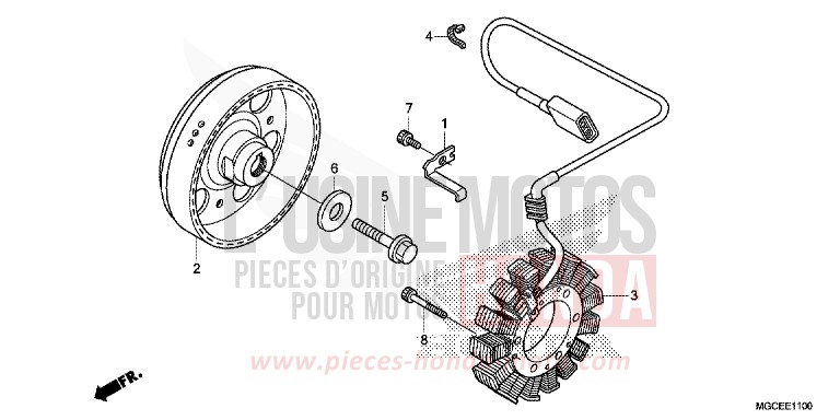 GENERATOR for CB1100 ABS GRAPHITE BLACK (NHB01) from 2014